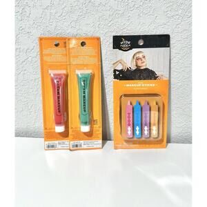 HYDE and EEK Halloween Multicolor Makeup Sticks And Red/Green Cream Makeup Set